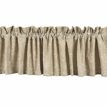 Taupe Candlewicking Taupe Valance Lined VL440038 - The Fox Decor